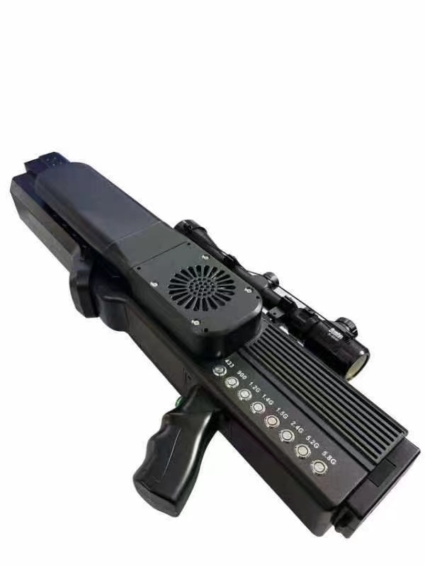  沙湖原种场手持便携式枪型低空防御反制八通道